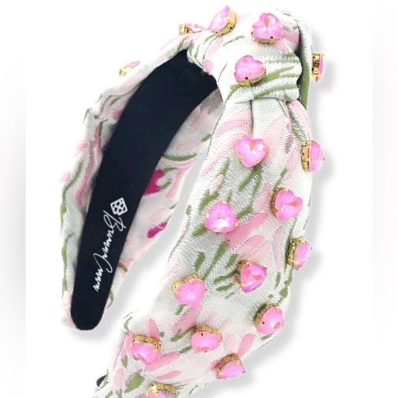 Brianna Cannon Garden Party Headband with Light Pink Heart Crystals NWT - Picture 4 of 10
